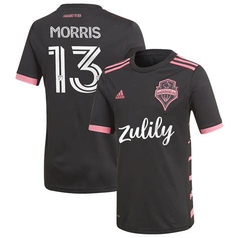 adidas Jordan Morris Seattle Sounders FC Black 2019 Nightfall Replica 